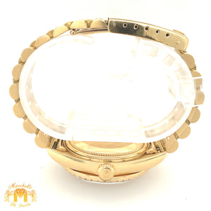 18k Gold 36mm Rolex Day Date Presidential Diamond Watch (custom diamond bezel)