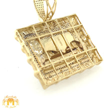 Load image into Gallery viewer, Yellow Gold Last Supper Diamond Pendant, Gold 3mm Ice Link Chain