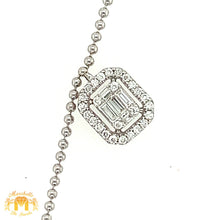 Load image into Gallery viewer, VVS/vs high clarity diamonds set in a 18k White Gold 5 Squares Ladies&#39; Diamond Necklace (VVS baguettes)