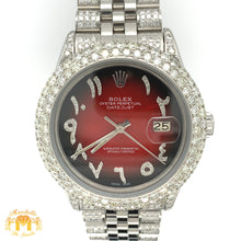 Load image into Gallery viewer, 5.5ct Diamond Rolex Datejust Watch with Stainles Steel Jubilee Bracelet (quick-set, 2 row diamond bezel)