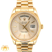 Load image into Gallery viewer, 36mm 18k Gold Rolex Day Date Presidential Watch (tuxedo dial, quick set)