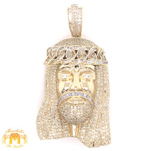 Load image into Gallery viewer, Extra Large 4.76ct Diamond 14k Gold Jesus Face Pendant (Solid)
