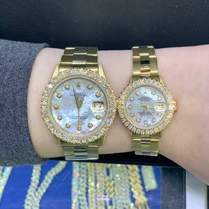Gold and Diamond Rolex Watch (His and Hers Set)