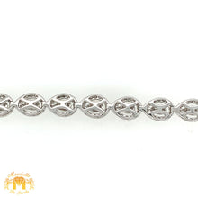 Load image into Gallery viewer, VVS/vs high clarity diamonds set in a 18k White Gold Tear Drop Bracelet (VVS baguettes)