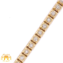 Load image into Gallery viewer, Gold and Diamond 3D Tennis Chain (illusion setting)