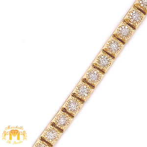 Gold and Diamond 3D Tennis Chain (illusion setting)