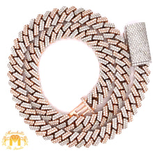 Load image into Gallery viewer, 30.5ct Diamond 14k Two-tone Gold 14.5mm Cuban Link Chain (Diamond Edge, box clasp)