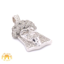 Load image into Gallery viewer, 14k Gold 3D Jesus Pendant with Round Diamond and Gold Cuban Link Chain Set (solid pendant)