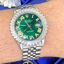 Load image into Gallery viewer, 36mm 3.6ct Diamond Rolex Datejust Watch with Stainless Steel Jubilee Bracelet