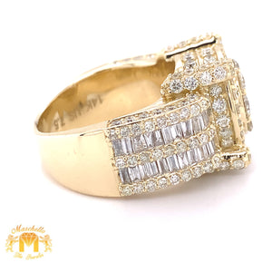 4ct Baguette and Round Diamond 14k Gold Monster #30 Ring
