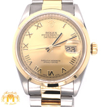 Load image into Gallery viewer, 36mm Rolex Datejust Watch with Two-tone Oyster Band (smooth bezel, newer model)