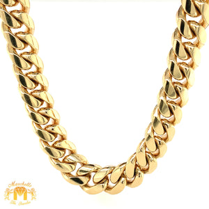 9.2mm 14k Solid Yellow Gold Miami Cuban Link Chain (175.5 grams, 24", VIP)