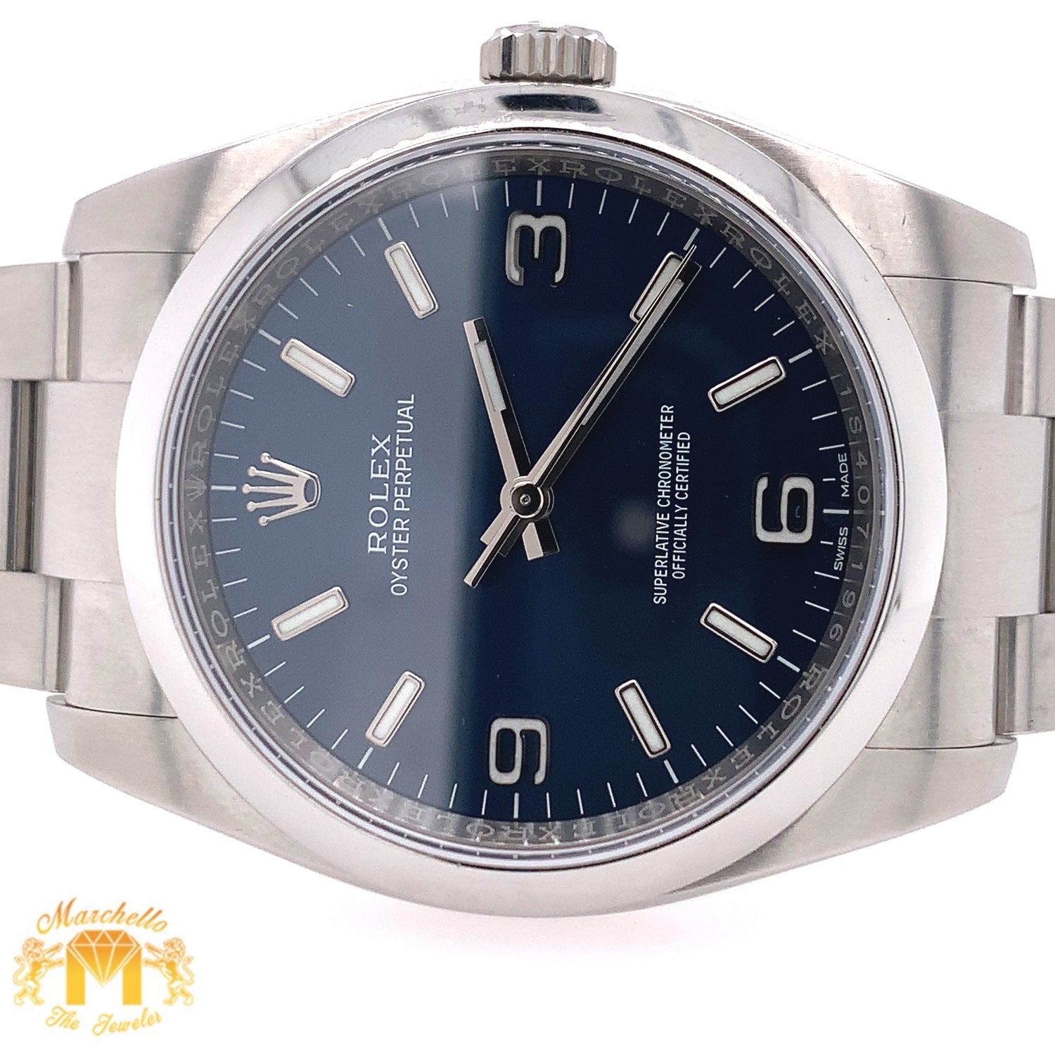 36mm Stainless Steel Rolex Oyster Perpetual Watch (papers)