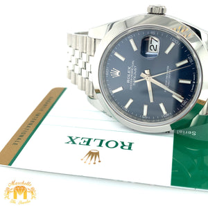 41mm Rolex Datejust 2 Watch with Stainless Steel Jubilee Bracelet (royal blue dial, papers)