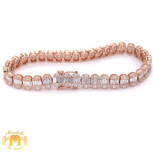 6.3ct Diamond 14k Rose Gold Bracelet