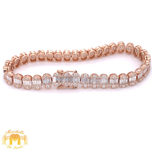 6.3ct Diamond 14k Rose Gold Bracelet