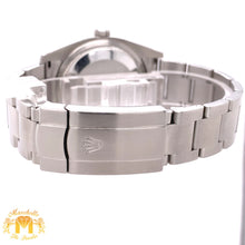 Load image into Gallery viewer, 36mm Rolex Oyster Perpetual Watch with Stainless Steel Band (18k white gold fluted bezel)