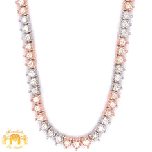 Load image into Gallery viewer, 5.87ct Diamond and 14k Gold Tennis Chain (martini setting, 3 pointers)