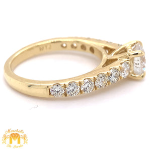 18k Yellow Gold Engagement Diamond Ring (1.03ct solitaire center stone)