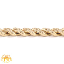 Load image into Gallery viewer, Gold and Diamond 11mm Box Clasp Miami Cuban Diamond Bracelet (solid)