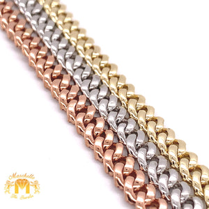 Gold and Diamond 5MM Miami Cuban Link Chain with Round Diamond (box clasp)