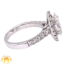 Load image into Gallery viewer, 18k White Gold Engagement Diamond Ring (1.52ct Marquis Solitaire Center Stone)