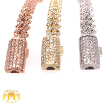 Load image into Gallery viewer, Gold and Diamond 5MM Miami Cuban Link Chain with Round Diamond (box clasp)