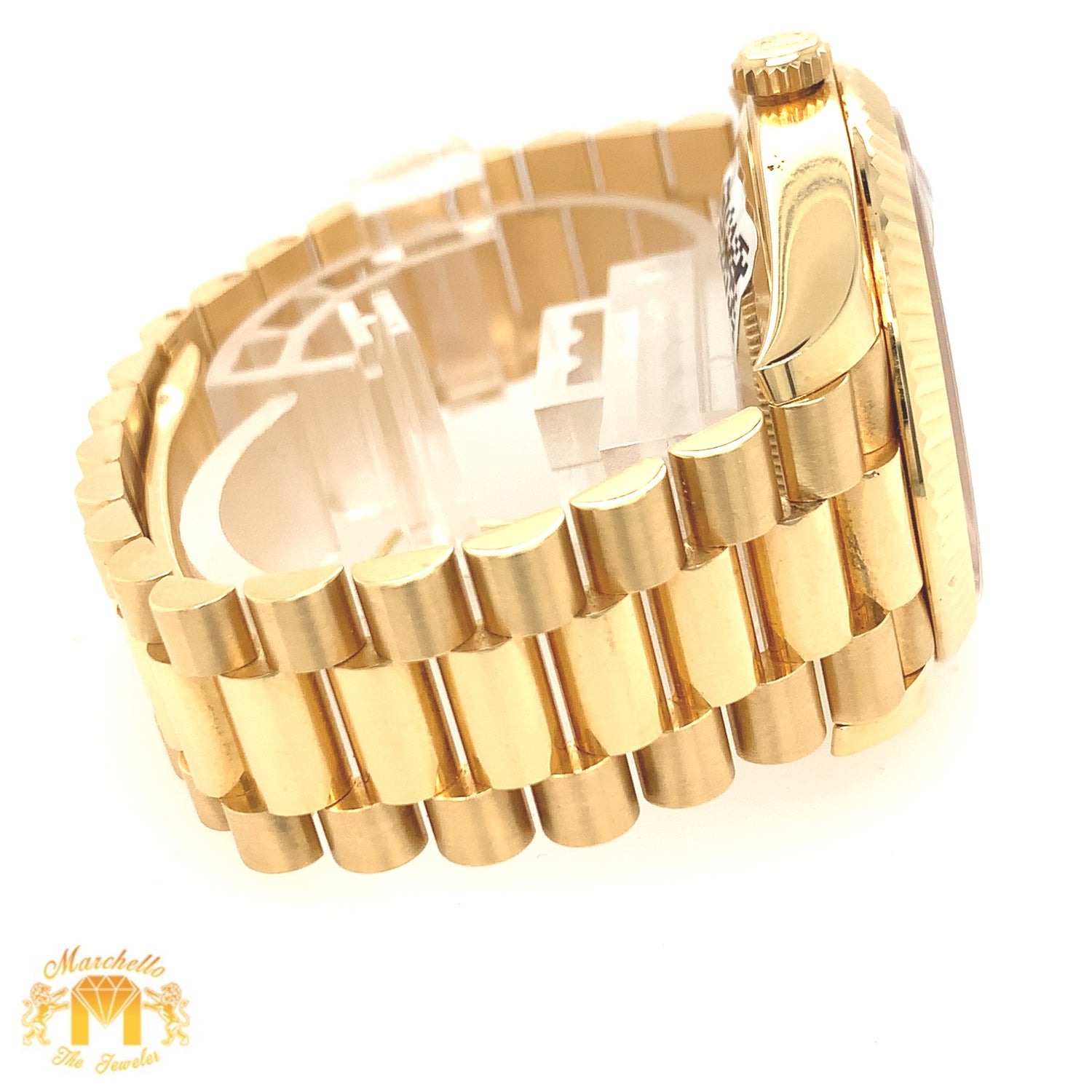 41mm Rolex Day Date II Presidential Watch with Gold Jubilee Bracelet (gold roman numerals, rolex papers)