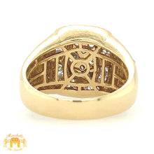 Load image into Gallery viewer, 3.9ct Diamond 14k Yellow Gold Diamond Men&#39;s Ring (6 jumbo diamonds)