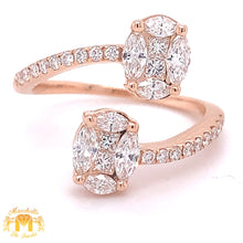 Load image into Gallery viewer, 18k Gold and Diamond Twin Ovals Ladies&#39; Ring (VS diamonds)