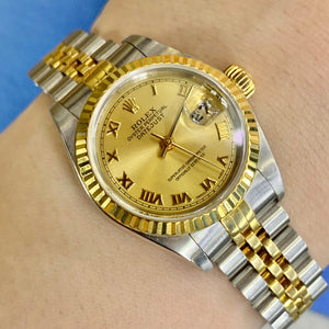 26mm Ladies’ Rolex Datejust Watch with Two-tone Jubilee Bracelet (quick set, champagne dial)