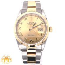 Load image into Gallery viewer, 36mm Rolex Datejust Watch with Two-tone Oyster Band (smooth bezel, newer model)