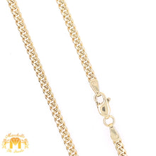 Load image into Gallery viewer, Gold and Diamond Wheelchair Pendant and Gold Cuban Link Chain Set