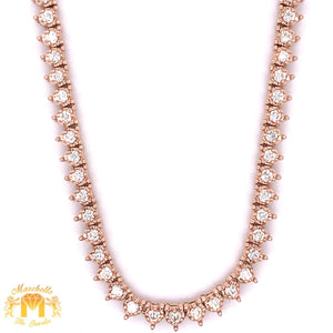 5.87ct Diamond and 14k Gold Tennis Chain (martini setting, 3 pointers)