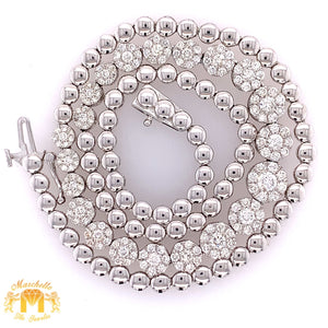 14k Gold Ladies' Necklace with round diamonds