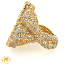 Load image into Gallery viewer, 4.59ct Diamond Yellow Gold Money Sign Ring (3D)