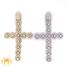 Load image into Gallery viewer, 14k Gold Cross Diamond Pendant and Gold Cuban Link Chain Set