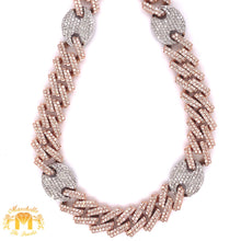 Load image into Gallery viewer, Gold and Diamond 11MM Hybrid Cuban Link Chain with natural round diamonds(solid back)