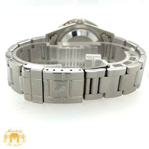 36mm Rolex Explorer Diamond Watch with Custom Diamond Bezel