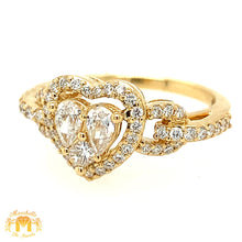 Load image into Gallery viewer, 18k Gold and Diamond Marquis Heart Ring (choose your color)