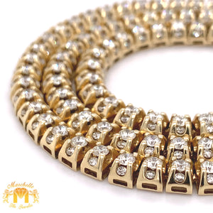 14k Gold Choker Necklace with Round Diamond