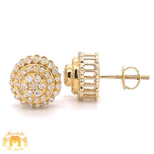 Load image into Gallery viewer, 14k Gold Diamond Cake Earrings