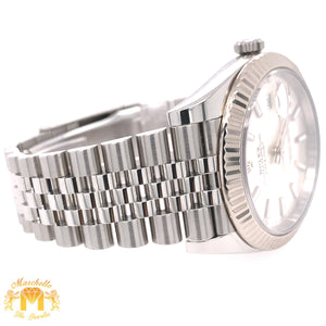 41mm Rolex Datejust 2 Watch with Stainless Steel Jubilee Bracelet (18k white gold fluted bezel)